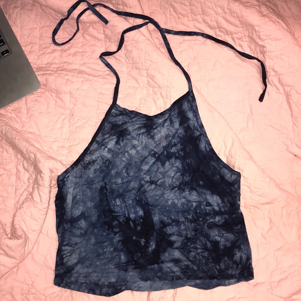 tye-dye open back crop top